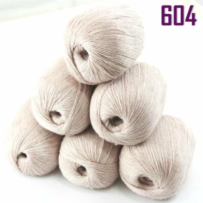 Sale New 6 Balls x 50g Fashion 100% Mongolian Cashmere Hand Knit Yarn Wool 04 - Image 1 of 4