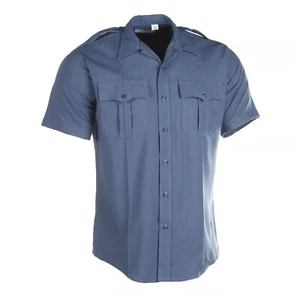 FLYING CROSS 85R78Z MENS COMMAND SIZE 18 POLY SHORT SLEEVE FRENCH BLUE 2XL - Picture 1 of 3