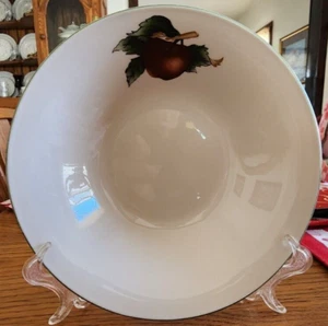Cade's Cove Soup Salad Bowl 8" Round Apple Citation Stoneware Red Green White ! - Picture 1 of 13