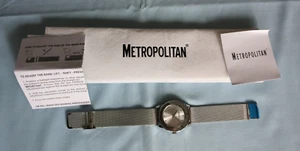 METROPOLITAN Damenuhr silber, SWAROVSKI Kristalle, Mesharmband, neuwertig, OVP - Bild 1 von 4
