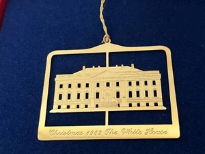 The White House Historical Association Christmas Ornament 1983 Gold Plate - Picture 1 of 8