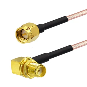 SMA Male to SMA Female RA Cable 6" for Wireless Network 2G 3G 4G Antenna Router - Picture 1 of 5