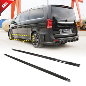 For Mercedes W447 V220 V250 2015-19 Dry Carbon Side Skirts Extension Lip Spoiler - Picture 1 of 12