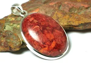 SPONGE CORAL Sterling Silver 925 PENDANT - Gift Boxed! - Picture 1 of 5