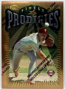 1996 Topps Finest Prodigies Rich Hunter Baseball Card #207 Gold Green NRMT!