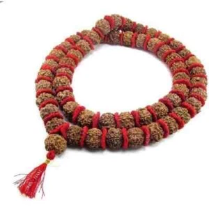 5 Mukhi Rudraksha Mala, 54 beads, Original, 16-18 MM, Prayer Mala - Picture 1 of 3