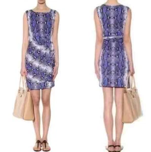 NWT Diane von Furstenberg DVF New Della Ruched Tie Waist Silk Jersey Dress 4 2 0 - Picture 1 of 14