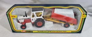 Vintage Original Corgi 34, David Brown 1412 Traktor und Kipper Anhänger, originalverpackt - Bild 1 von 18