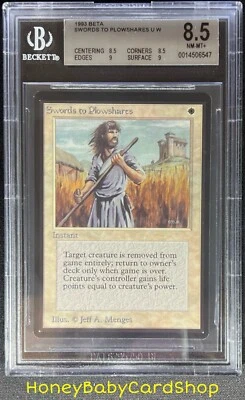 MTG Limited Edition Beta 1993 Swords to Plowshares BGS 8.5Q++ (B. Quad++) NM/MT+ - Image 1 of 4