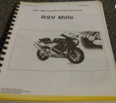 1999 Aprilia Rsv Mille 1000 Manuale Corso Di Formazione Moto Oem - Immagine 1 di 3