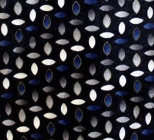 Haggar Clothing Co Mens Necktie Black Blue Gray White Pointed Ovals 56" x 4" - Picture 1 of 4