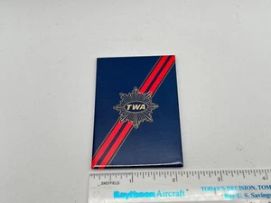 Vintage TWA Trans World Airlines Aviation Advertising Pocket Mirror - Picture 1 of 4