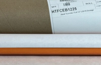 Orange -  - Stahls Heat Transfer Shiny Foil  - 12" x 25' long New - Image 1 of 3