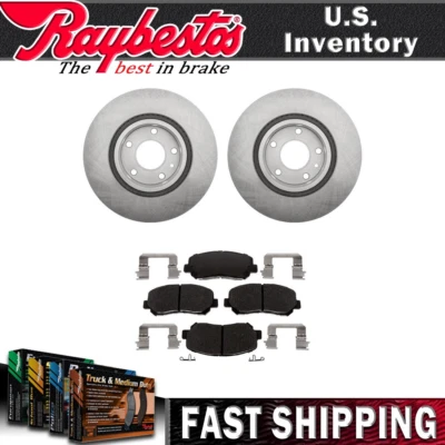 Rotores de freno delanteros y pastillas de freno de cerámica con herrajes para Mazda CX-5 2013-2015 Foto 1 de 4