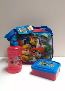 PAW PATROL Kids School Lunch Bag + Water Jug Bottle + Bread Shaped Sandwich Box - Picture 1 of 12