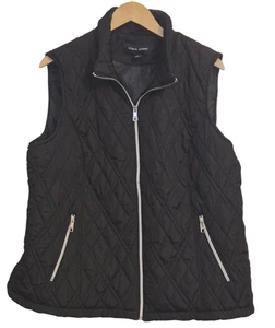 BLACK RIVET Women’s Quilted Puffer Vest Black Zip Front Sleeveless Jacket 2X NWT - Picture 1 of 5