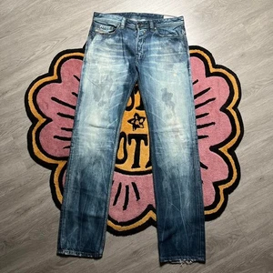 Pantalones de mezclilla Diesel Industry Safado ajustados rectos lavados con ácido talla 32x34 - Imagen 1 de 8