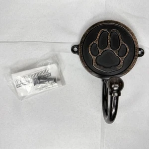 New Franklin Brass Dog Puppy Paw Round Hook Home Decor Leash Hanger - Picture 1 of 11