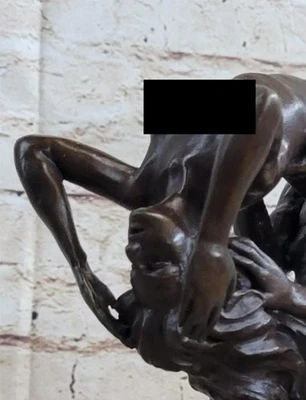 Scultura In Bronzo Art Deco Nuda Di Uomini E Donne, Molto Dettagliata E Erotica - Immagine 1 di 4