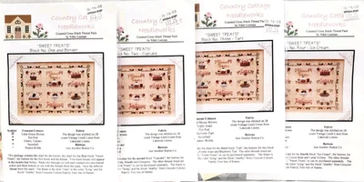 Conjunto Country Cottage Needleworks #1 - #4 Kits SWEET Kits com Botões e Fio Dental - Imagem 1 de 4