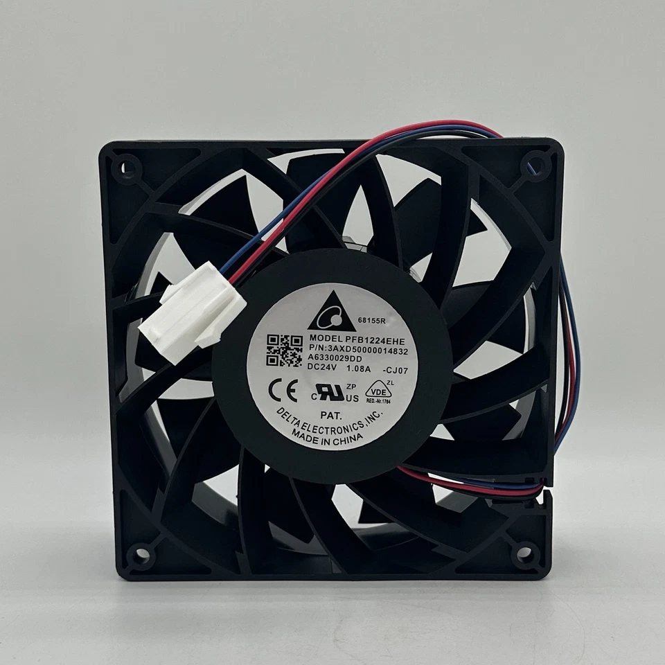1pcs Delta PFB1224EHE 12038 24V 1.08A Large Air Volume Inverter Cooling Fan - Image 1 of 4