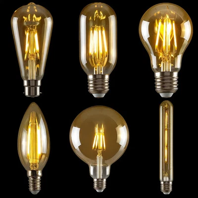 Antique Style Edison Vintage LED Light Bulbs Industrial Retro Lamps B22 E27 E14 - Image 1 of 4