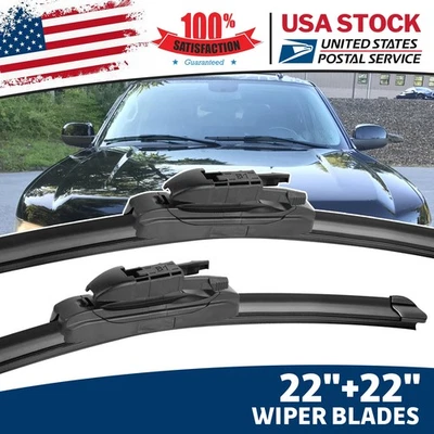 Juego de 2 limpiaparabrisas delantero 22"+22" para GMC Sierra 1500 2007-2013 Foto 1 de 4