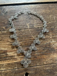 830s Silver JAB handmade Necklace Norwegian Norway vintage estate 2571 - Picture 1 of 8