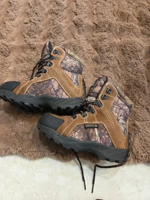 Botas Rocky Gear Juveniles Talla 13 Marrón Camuflaje Aislado Con Cordones Foto 1 de 4