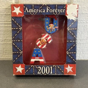America Forever Settembre 2001 American Greetings Natale USA Ornamento NUOVO scatola - Foto 1 di 11