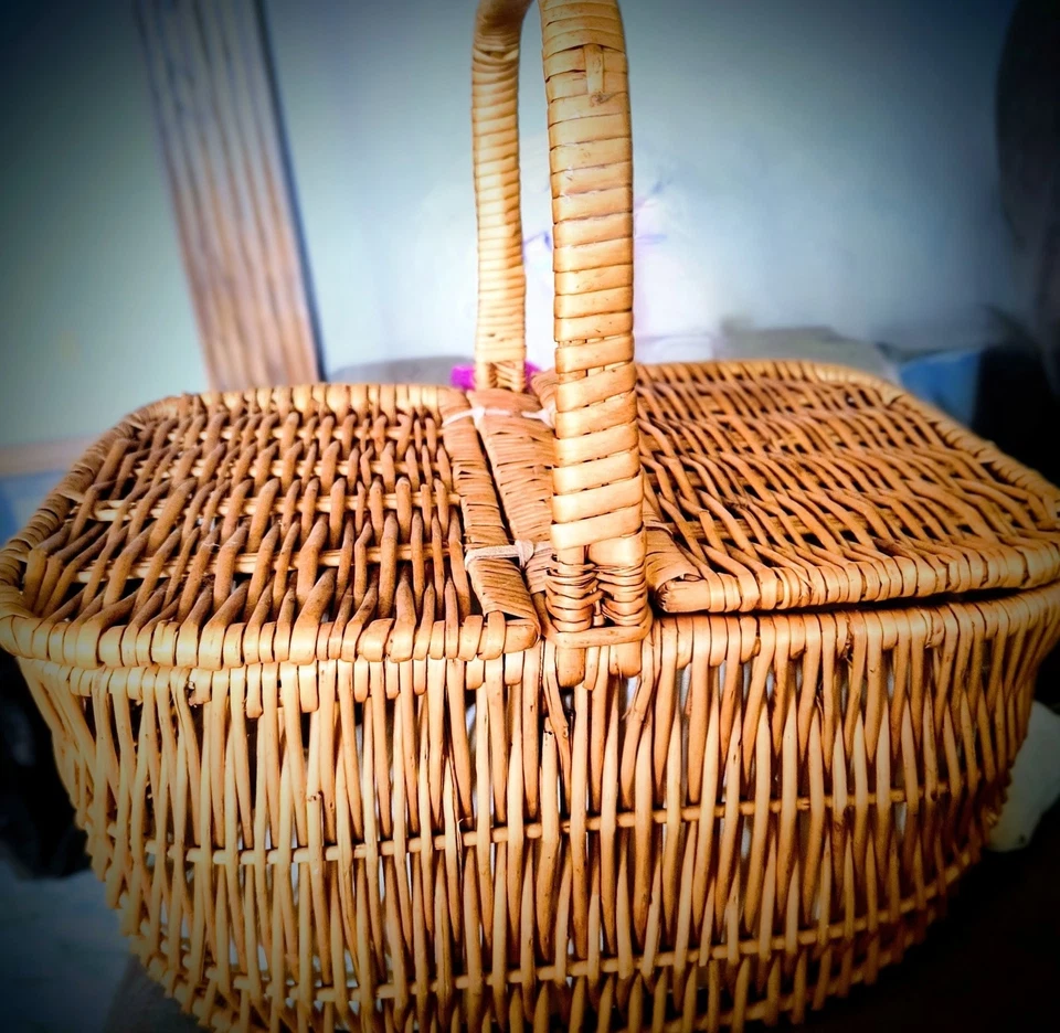 Винтажная корзина для пикника мягкая любимая - Изображение 1 из 1