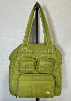 Bolso de Mano Lug Puddle Jumper LE Verde Brillante Diseño Acolchado Durante la Noche Foto 1 de 4