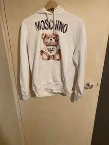 Moschino hoodie in Cotton White Size 40 With Stain - Picture 1 of 6
