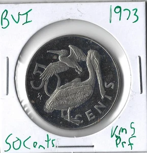 Münze Britische Jungferninseln 50 Cents 1973 KM5 - Bild 1 von 2