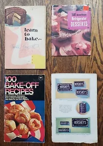 Lot of 4 Vintage Dessert Cookbooks Booklets Recipes Bake-off, Learn to Bake, +5 - Imagen 1 de 14
