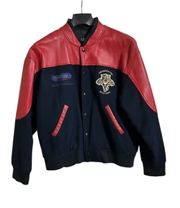Vintage Lamasz Sport rote Jacke Leder & Wolle Grandravine Wildcats Marino Gr. M #17 - Bild 1 von 12