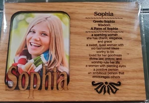 Cornice fotografica opaca SOPHIA incisa 5""X7"" significato del nome NUOVA - Foto 1 di 1