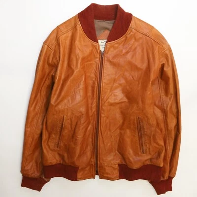 Chaqueta bomber vintage de cuero Gregory's talla grande marrón Foto 1 de 4