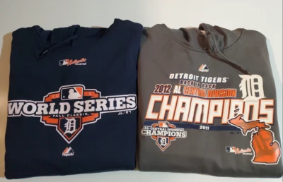 DOS (2) Sudaderas con Capucha Termabase Detroit TIGERS - SEMINUEVAS (Vendidas como un conjunto) Foto 1 de 4
