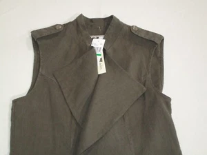 Kut from the Kloth Women's NWT Large Olive Green Draped Vest - Picture 1 of 13