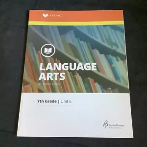 Alpha Omega LifePac LANGUAGE ARTS 7th grade - Unit 6 - BRAND NEW!! - Imagen 1 de 3