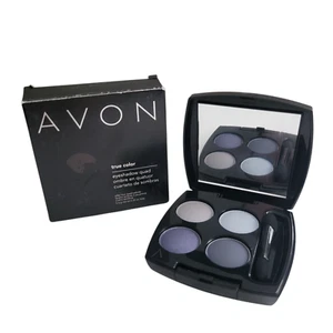 Avon Denim Blues True Color Eyeshadow Quad (2009) New Old Stock with Box - Picture 1 of 6