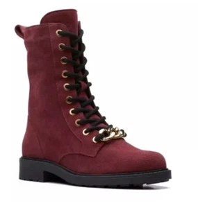 Clarks ORINOCO 2 STYLE Ladies Merlot Suede Leather Ankle Boots Uk Size 4 D EU 37 - Picture 1 of 7