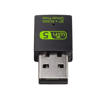 100PC 2in1 AC600 600Mbps  2.4G 5GMini USB WiFi Wireless + Bluetooth 5.0 Adapte1Z - Image 1 of 4