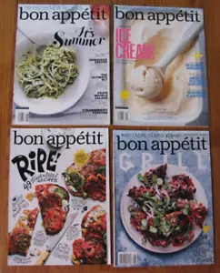 Lot 4 Bon Appetit Magazines 2013 2015 2017 Cooking Baking Recipes Food - Foto 1 di 1