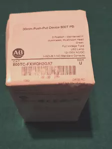 ALLEN BRADLEY 800TC-FXMQH2GA7 GREEN MUSHROOM PUSH PULL DEVICE - Picture 1 of 4