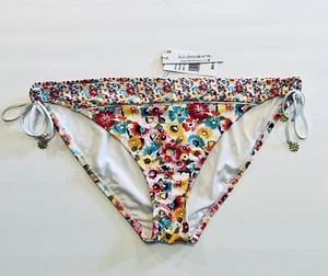 $65 Bleu by Rod Beattie - Size 14 Adjustable Side Ties Bikini Swim Bottom Floral - Picture 1 of 9
