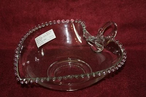 Candlewick crystal #400/73H 9" Heart Handled Bowl - Picture 1 of 7