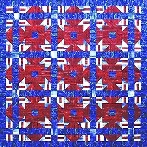 Neu zusammengesetztes Quilt-Muster Amerika wiedergewonnen 69" x 69" - Bild 1 von 1