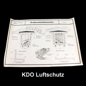 Old Chart Air Protection Kollektive Protectant Grabenschutzbauwerke VI / 1 - Picture 1 of 10